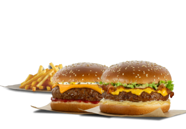 2 Extreme Deluxe Burgers με πατάτες country - Προσφορές Delivery Deals Goody's Burger House