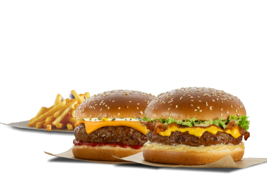 2 Extreme Deluxe Burgers με πατάτες country - Προσφορές Delivery Deals Goody's Burger House