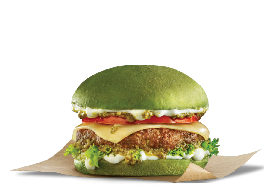 Pride burgers - The Proud burger με πράσινο ψωμί green bun μπεργκερ Goody's Delivery 